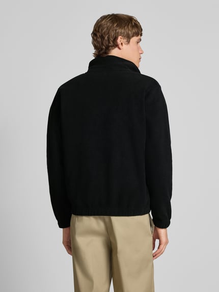 JACK & JONES Regular fit schipperstrui met kangoeroezak model 'SOHO HALFZIP FLEECE' Zwart - 5