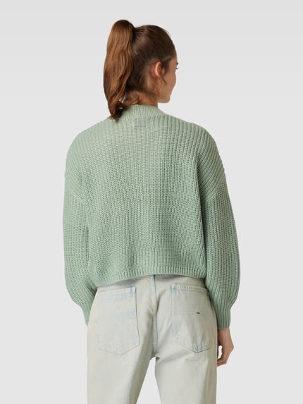 ONLY Cropped Cardigan mit Knopfleiste Modell 'CAROL' Mint 5