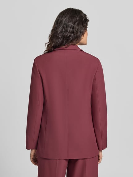 BOSS Orange Regular fit lange blazer met schoudervullingen Bordeaux - 5