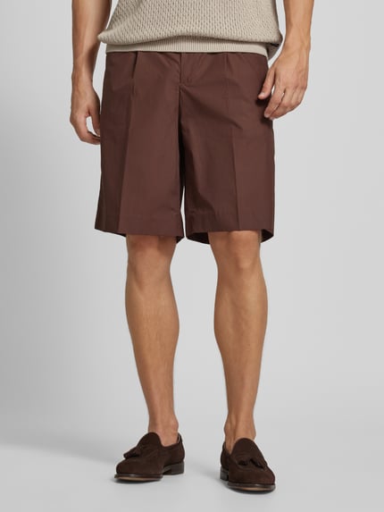 MANGO Regular Fit Bermudas mit Bundfalten Modell 'andrea' Mittelbraun 4