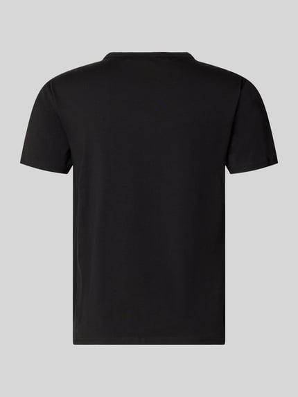 Produktfoto, Slim Fit T-Shirt Set aus Baumwoll-Mix im 3er-Pack von Tommy Hilfiger, kolor czarny, krój slim fit, materiał stretch, unikatowa gładka faktura, okrągły dekolt, krótki rękaw