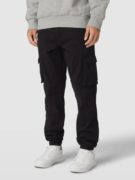 ONLY & SONS Cargobroek met elastische pijpboorden, model 'CANS STAGE' Zwart - 4