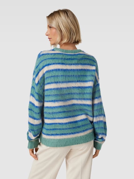 Jake*s Casual Oversized Strickpullover mit Streifenmuster Lind 5