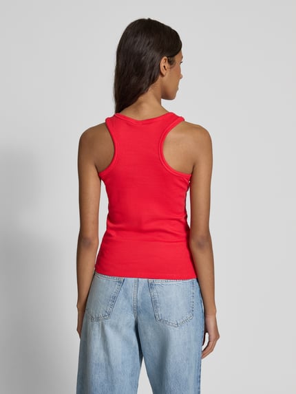 PIECES Regular Fit Tank Top in Rippoptik Modell 'RUKA' Rot 5