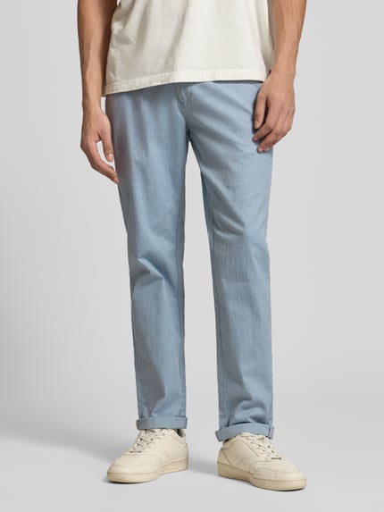 JACK & JONES Straight Fit Stoffhose aus Baumwoll-Mix Modell 'MARCO FURY' Jeansblau 4