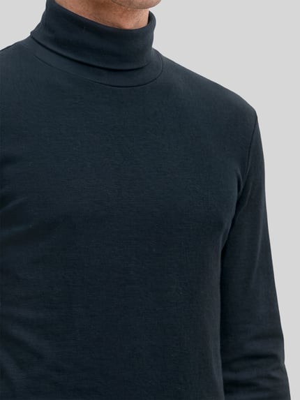 Marc O'Polo Regular Fit Langarmshirt aus reiner Baumwolle Marine 3