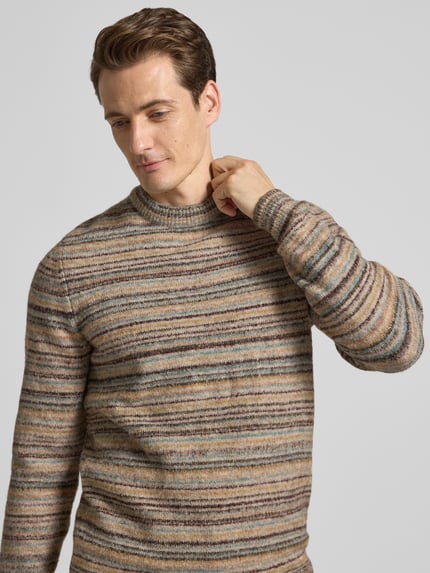 MCNEAL Regular fit gebreide pullover met wol Lichtbruin - 3