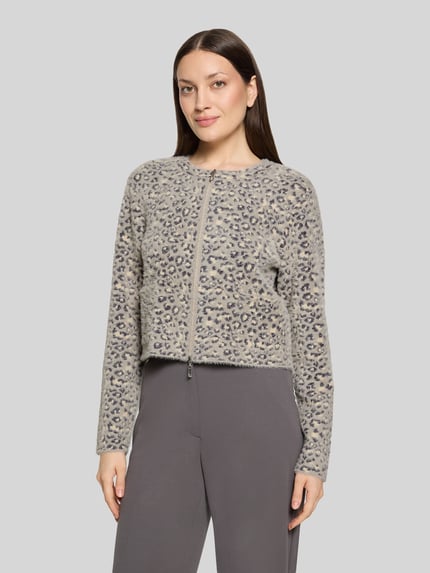 Betty Barclay Strickjacke mit Reißverschluss-Front Beige 4