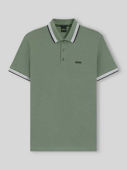 BOSS Green Regular fit Poloshirt van puur katoen model 'PADDY' Olijfgroen - 2