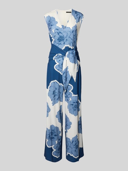 Oui Jumpsuit mit Knoten-Detail Hellblau 2