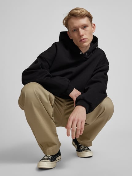 Weekday Hoodie mit Känguru-Tasche Modell 'Leon' Black 3