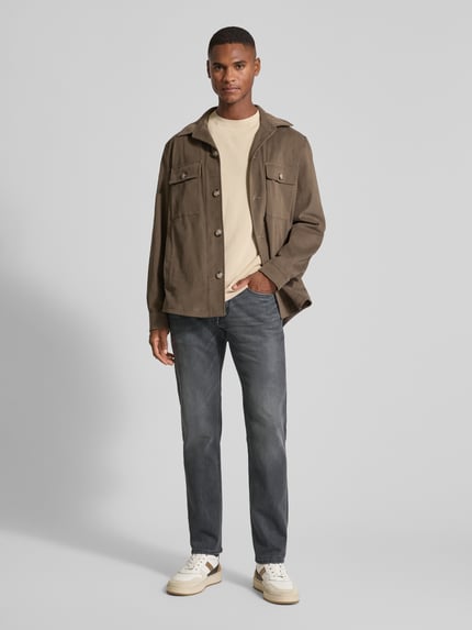 Pierre Cardin Tapered Fit Jeans im Used-Look Modell 'Lyon' Mittelgrau 1