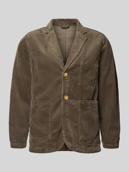 Produktfoto, Regular Fit Sakko aus Cord mit Reverskragen von Lindbergh in Braun, große Knöpfe, aufgesetzte Taschen, reine Baumwolle