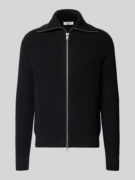 Marc O'Polo DENIM Strickjacke mit Zweiwege Reißverschluss Black 1