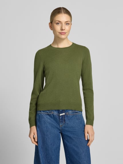 Christian Berg Woman Slim Fit Strickpullover aus reinem Kaschmir Dunkelgruen 4