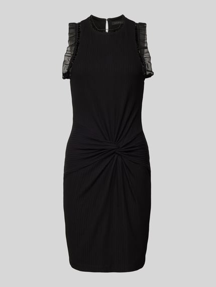 GUESS Knielange jurk met volants, model 'OLGA' Zwart - 2