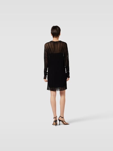 Anine Bing Mini-jurk met semitransparante garnering Zwart - 5