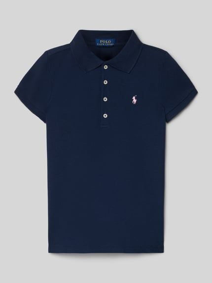 Productfoto, Regular Fit Poloshirt aus Baumwoll-Mix van Polo Ralph Lauren Teens, uni look, korte mouw, piqué, logo-stitching, polokraag.