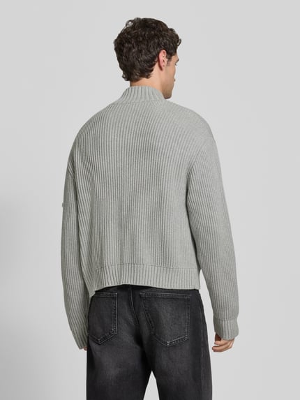 RETERNITY Relaxed Fit Strickjacke aus reiner Baumwolle Modell 'L’ATELIER' Hellgrau 5