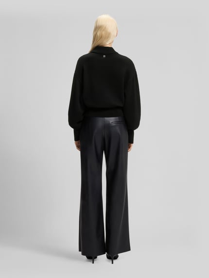 HUGO Loose Fit Pullover aus Woll-Mix Modell 'Sorellenio' Black 5