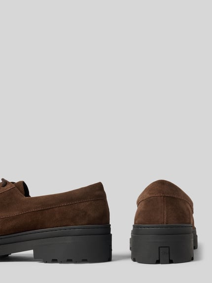 Copenhagen Schnürschuh aus Rindvelours mit Profilsohle Dunkelbraun 2