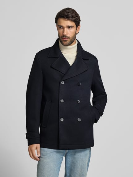 MCNEAL Jacke mit Reverskragen und Ärmelriegeln Dunkelblau 4