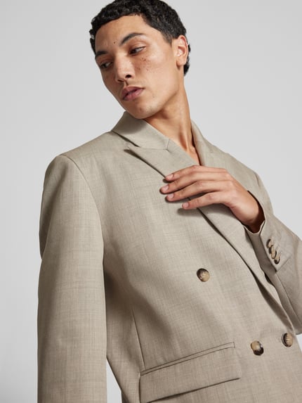 Nanushka Regular fit colbert van zuivere wol Taupe - 3