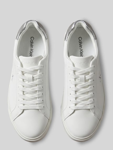 CK Calvin Klein Sneaker aus echtem Rindsleder Weiss 3