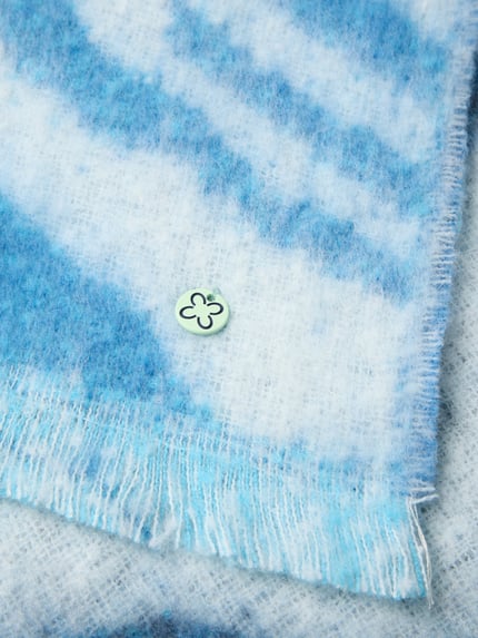 Codello Szal z aplikacją z logo model ‘Jacquard’ Ciemnoniebieski 2
