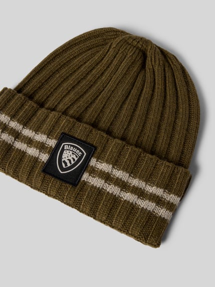 Blauer USA Beanie aus Viskose-Kaschmir-Mix Oliv 2