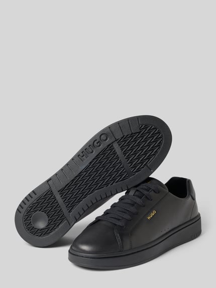 HUGO Sneaker aus Rindsnappa mit Logo-Details Black 4