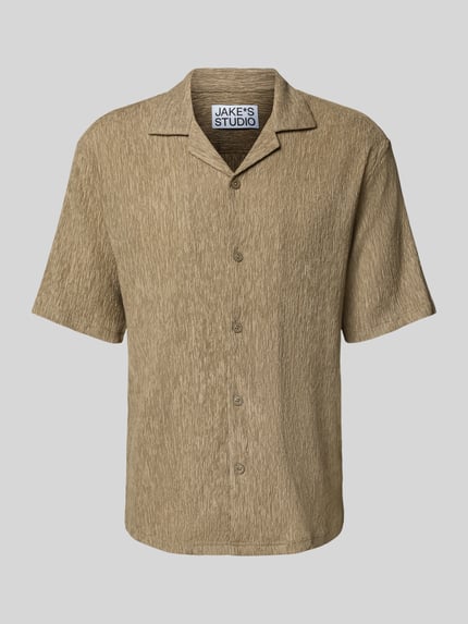 Jake*s Studio Men Regular fit vrijetijdsoverhemd met reverskraag Beige - 2