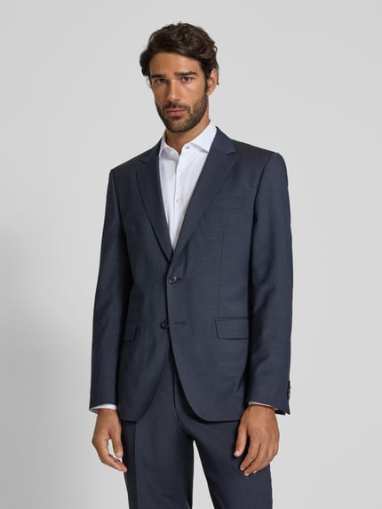 BOSS Slim fit colbert van scheerwolmix, model 'HUGE' Donkerblauw - 4