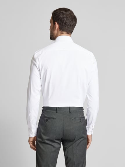 Jake*s Koszula biznesowa o kroju super slim fit z kołnierzykiem typu kent Biały 5