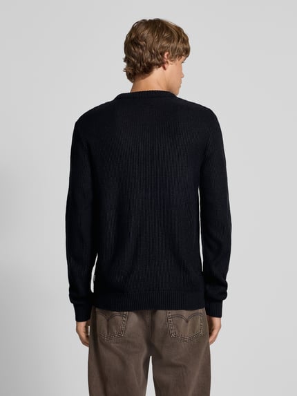 JACK & JONES Strickpullover mit Rundhalsausschnitt Modell 'ROY' Black 5