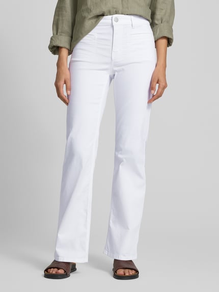 OPUS PANTS Flared Cut Jeans mit Eingrifftaschen Modell 'Melly fresh' Weiss 4