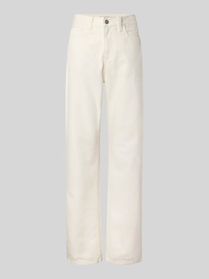 Carhartt Work In Progress Straight Fit Jeans aus reiner Baumwolle Modell 'Noxon' Weiss 2