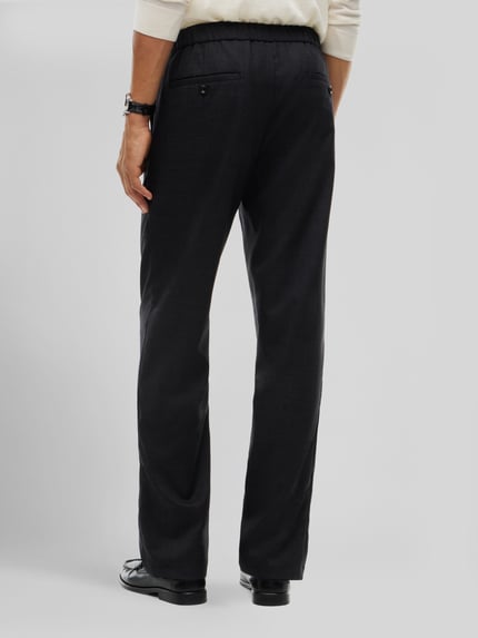 Tommy Hilfiger Regular Fit Hose mit elastischem Bund Anthrazit 5