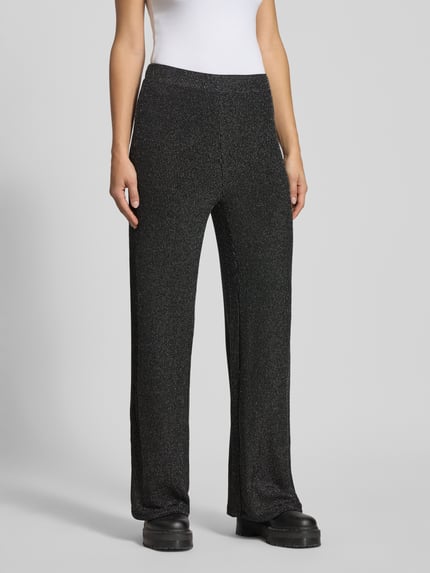ONLY Wide Leg Hose mit elastischem Bund Modell 'CAROL' Silber 4