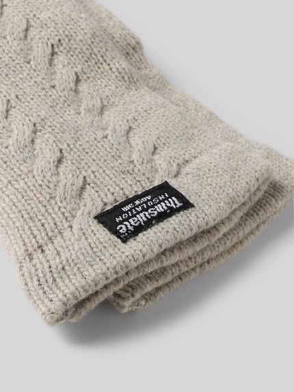 EEM Handschuhe mit Label-Detail Hellgrau 2