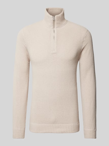 ONLY & SONS Strickpullover mit Stehkragen Modell 'ETHAN' Offwhite 2