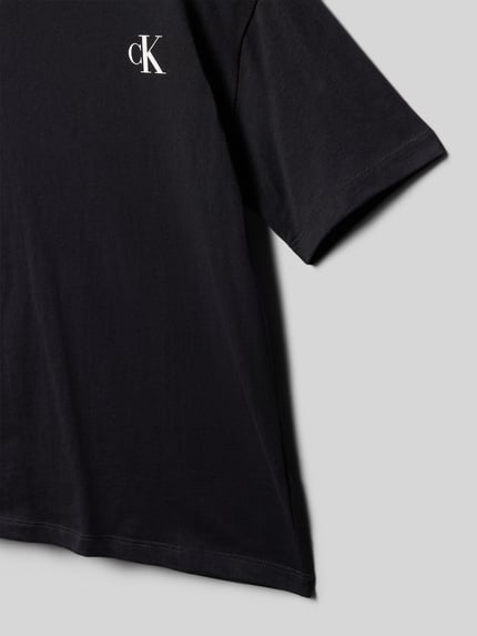 Calvin Klein Jeans Regular Fit T-Shirt aus reiner Baumwolle Black 2