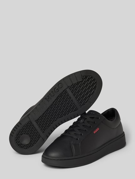 HUGO Low-top-sneakers met Label in reliëf Model 'NESTON_TENN_PU' Black - 4