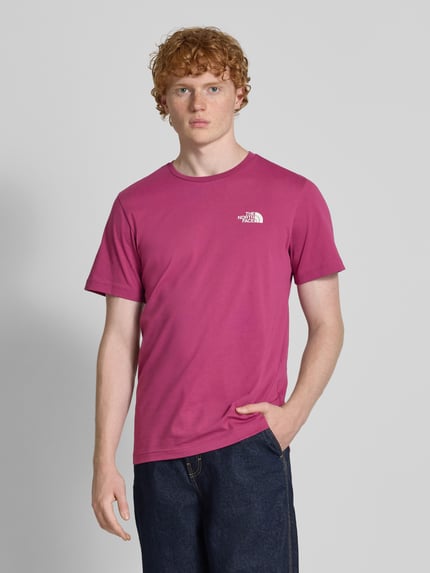 The North Face T-Shirt mit Label-Print Bordeaux 5