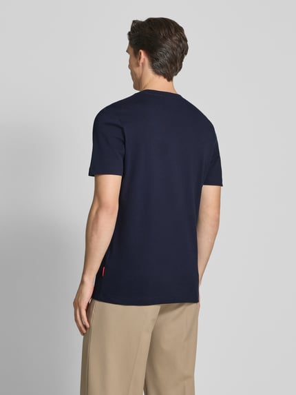JOOP! JEANS T-Shirt mit Strukturmuster Modell 'Aslomar' Marine 5