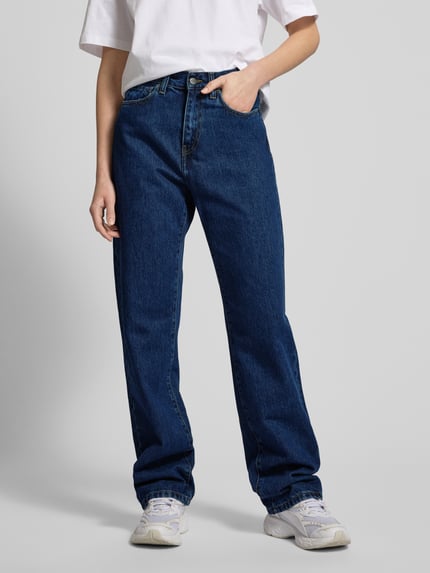 Carhartt Work In Progress Jeansy z prostą nogawką z czystej bawełny model ‘Noxon’ Jeansowy niebieski 4