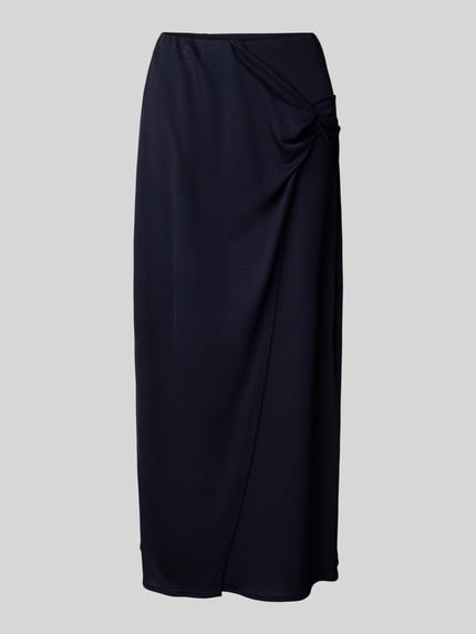 Rich & Royal Midirok van lyocellmix in wikkellook Marineblauw - 2