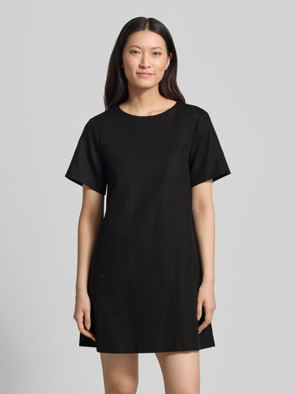 Weekend Max Mara Mini-Leinenkleid aus Baumwoll-Leinen-Mix Modell 'ALOA' Black 4