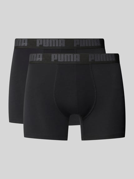 PUMA Slim Fit Boxershorts aus Baumwoll-Mix im 2er-Pack Modell 'EVERDAY' BLACK 1