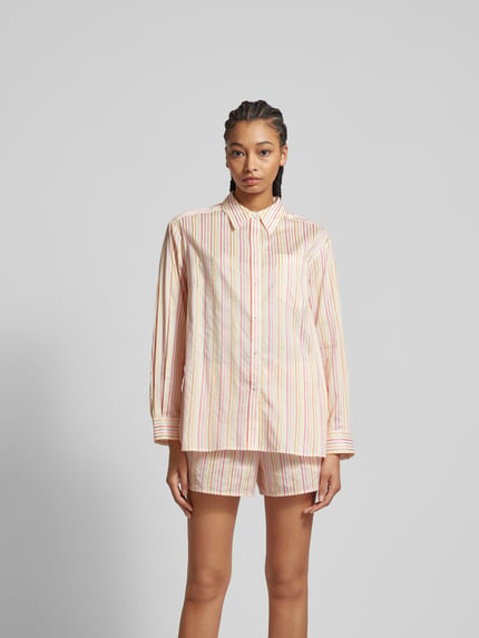 Lala Berlin Overhemdblouse van pure viscose Abrikoos gemêleerd - 4